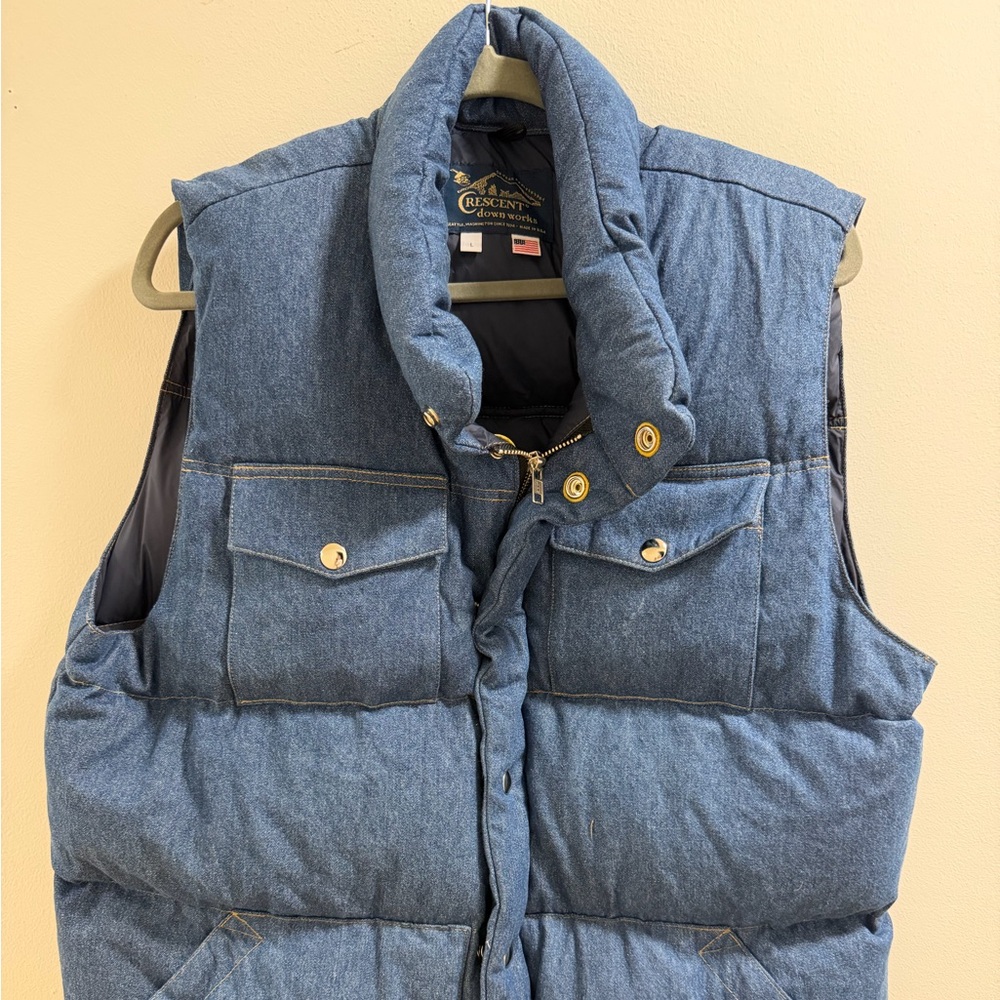 Blue Denim Men's Vest by